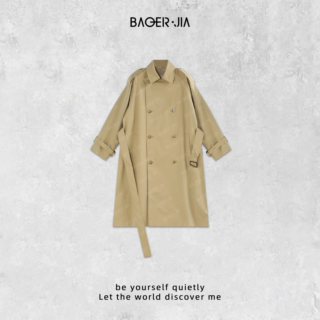 0-【缪+风衣】宝儿家含幂BA75024308早秋新款高级气质酷飒风衣外套