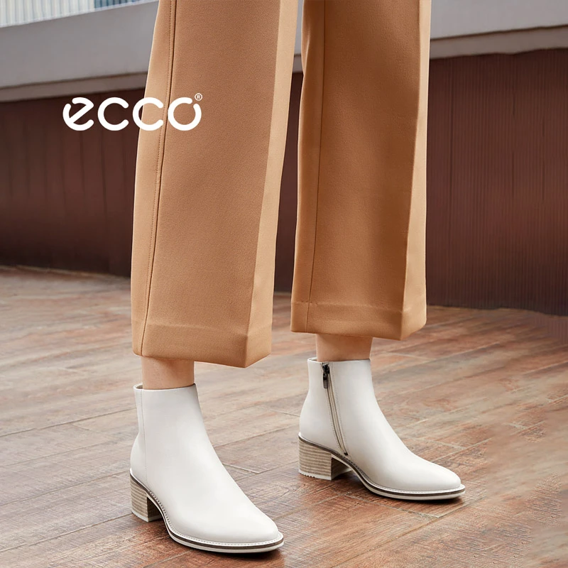 ECCO爱步【型塑35洒脱系列】 通勤皮靴时装短靴女 212303