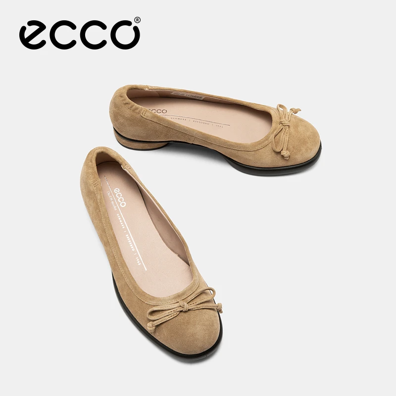 ECCO爱步【雕塑奢华】风感波粒女芭蕾舞鞋圆头浅口软底春百搭222323