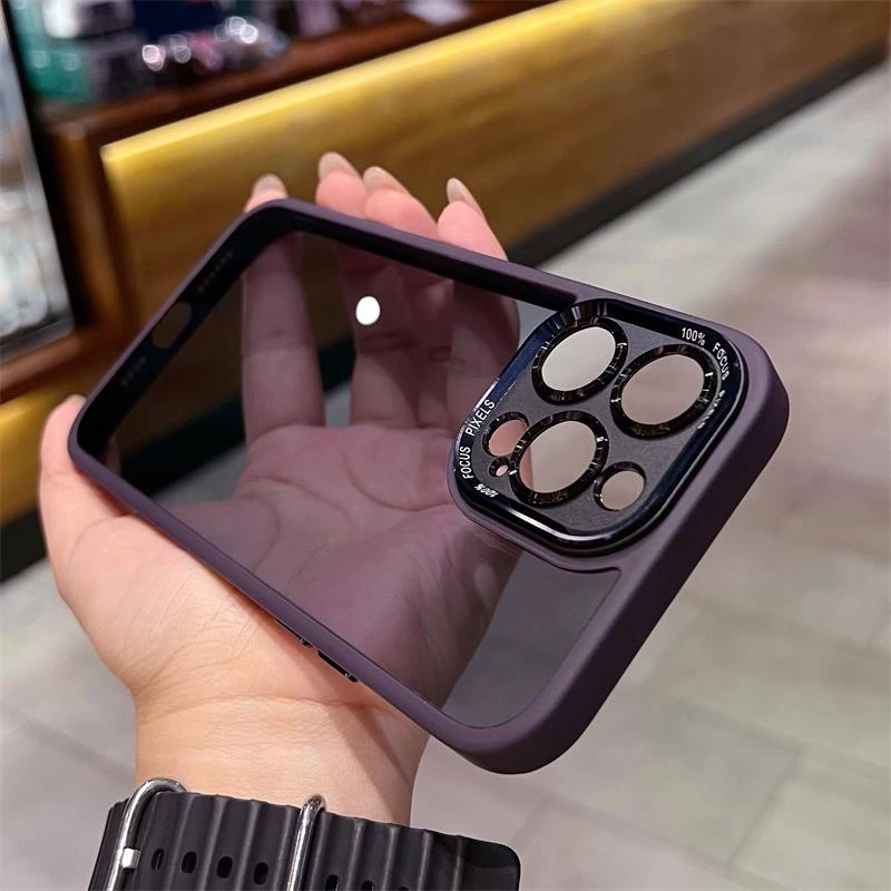 适用苹果14ProMax手机壳iPhone13肤感亚克力背板防摔14plus潮壳14