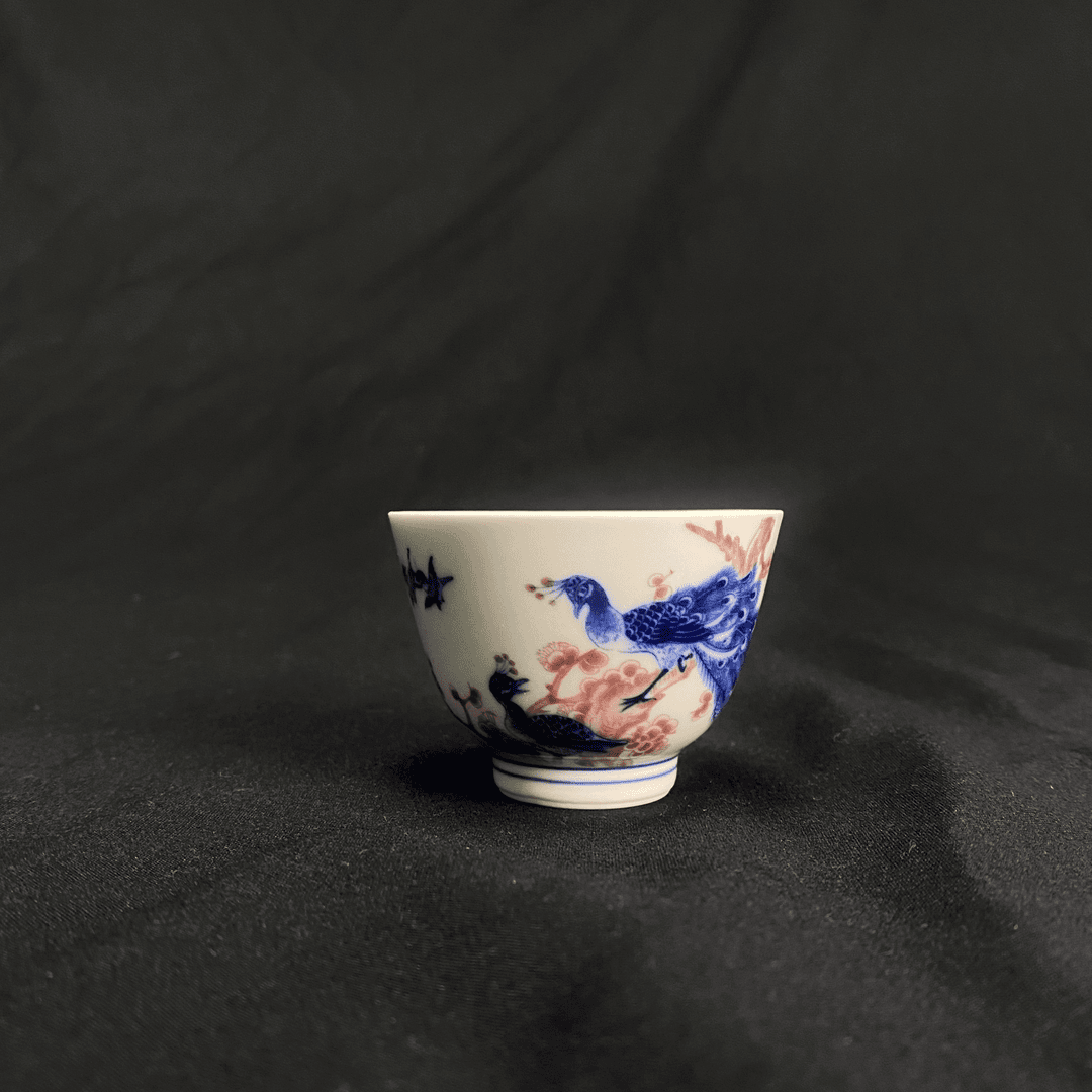 茶圈大魔王 专享【赠品勿拍】主人杯孔雀釉里红主人杯