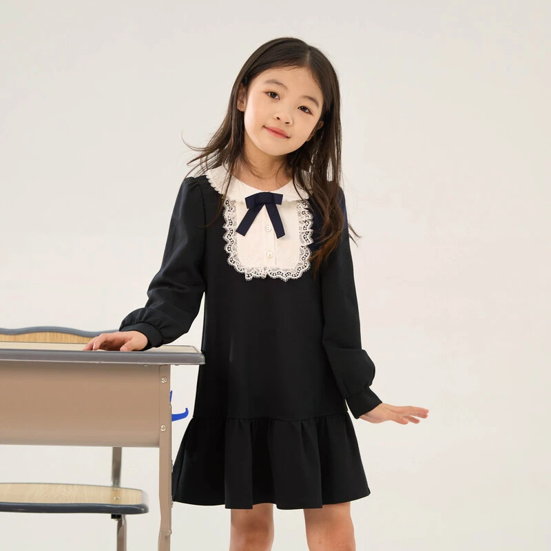 [商场同款]EP雅莹童装春夏女童宫廷风蕾丝蝴蝶结A字型连衣裙