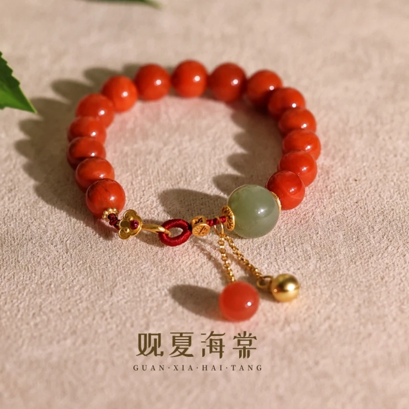 【洛芷】国风精致气质南红手串（颜色微不同）