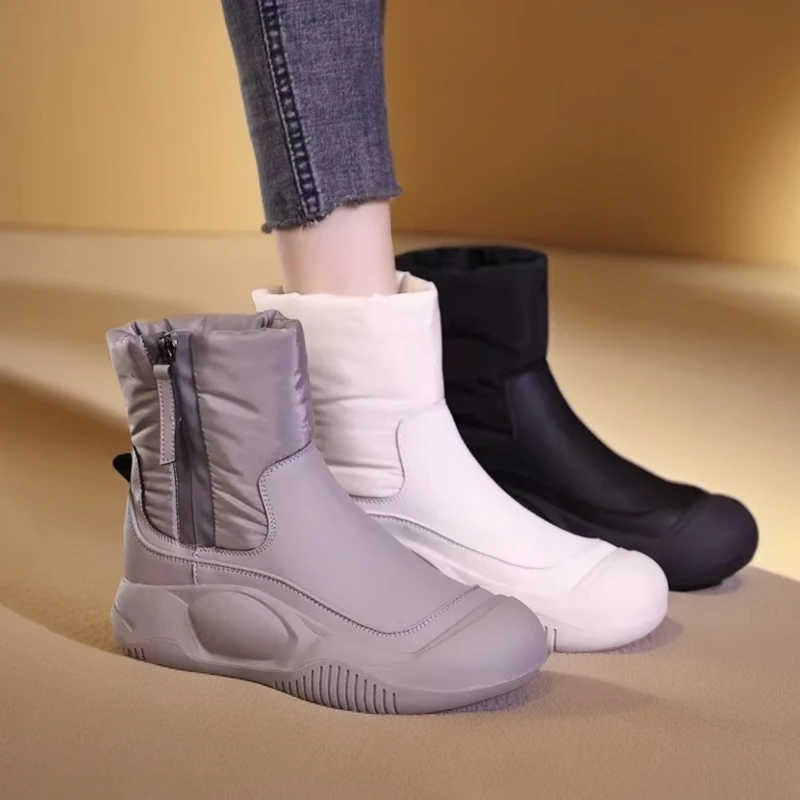 马丁靴冬季厚底新款2024年女款加绒防滑棉鞋雪地靴爆款加厚女鞋子