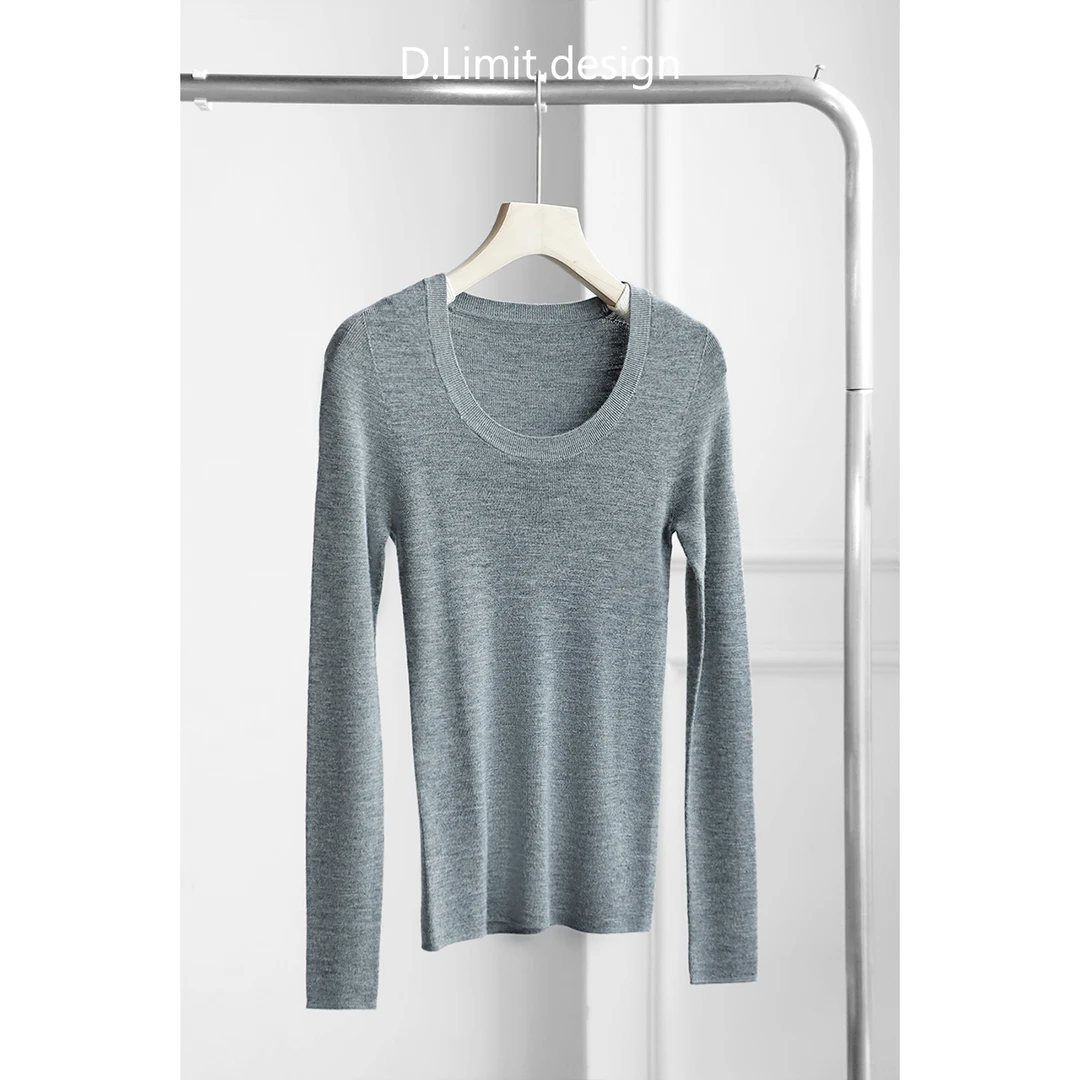 【D.Limit design】简约U领多色针织衫（15）--100绵羊毛HQ