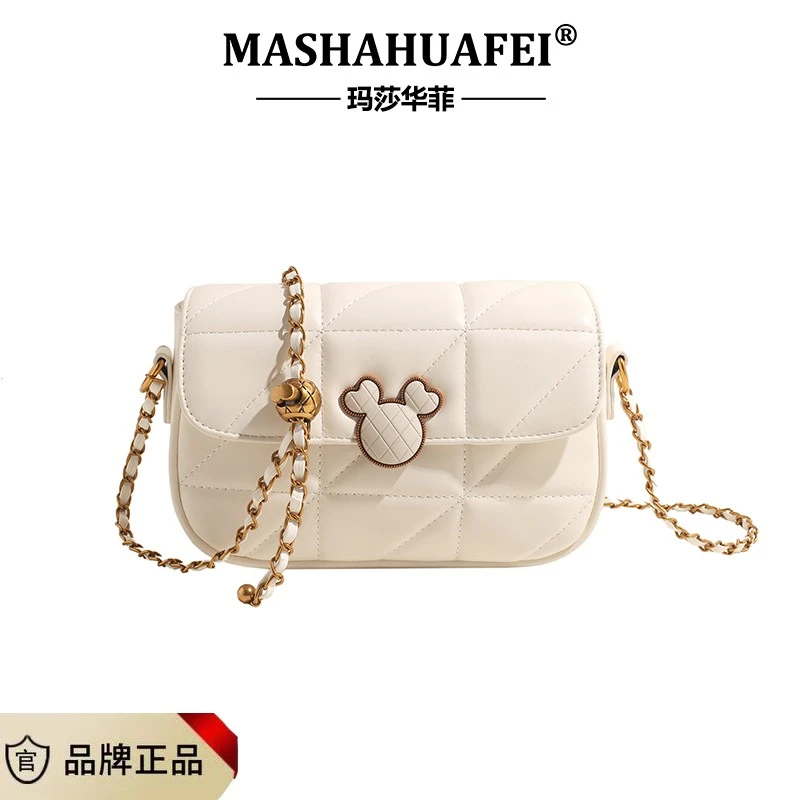 长22高13厚7 时尚女包单肩斜挎包女包轻奢百搭肩包  7010白