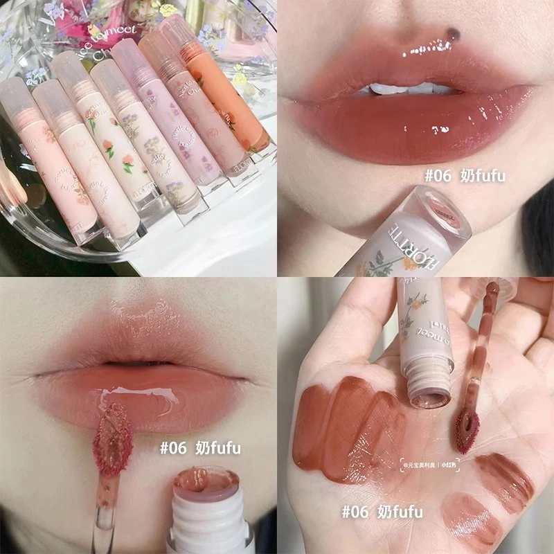 FLORTTE花洛莉亚镜面水光唇釉初吻露玻璃唇口红落利亚清透学生