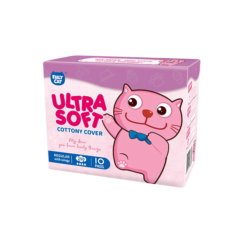 [三包装]猫小菲日用少女卫生巾棉亲肤卫生棉姨妈巾250mm10P加大