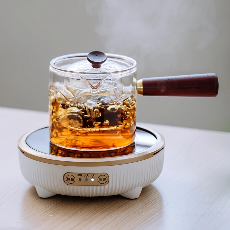 小青柑泡茶壶耐高温玻璃茶具电陶炉煮茶器小型茶炉套装木把养生壶