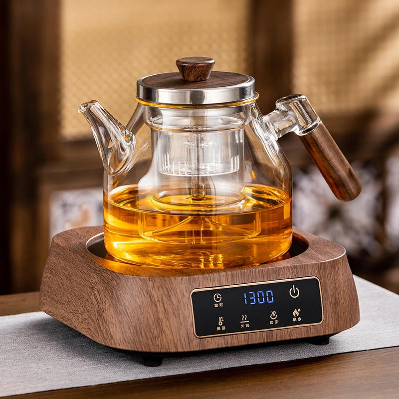 普洱陈皮蒸茶壶蒸煮一体煮茶器电陶炉专用玻璃烧水壶家用养生茶具