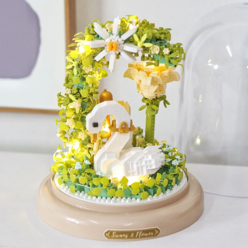 积木花束拼装永生花朵积木儿童玩具diy手工送女友情侣生日礼物女