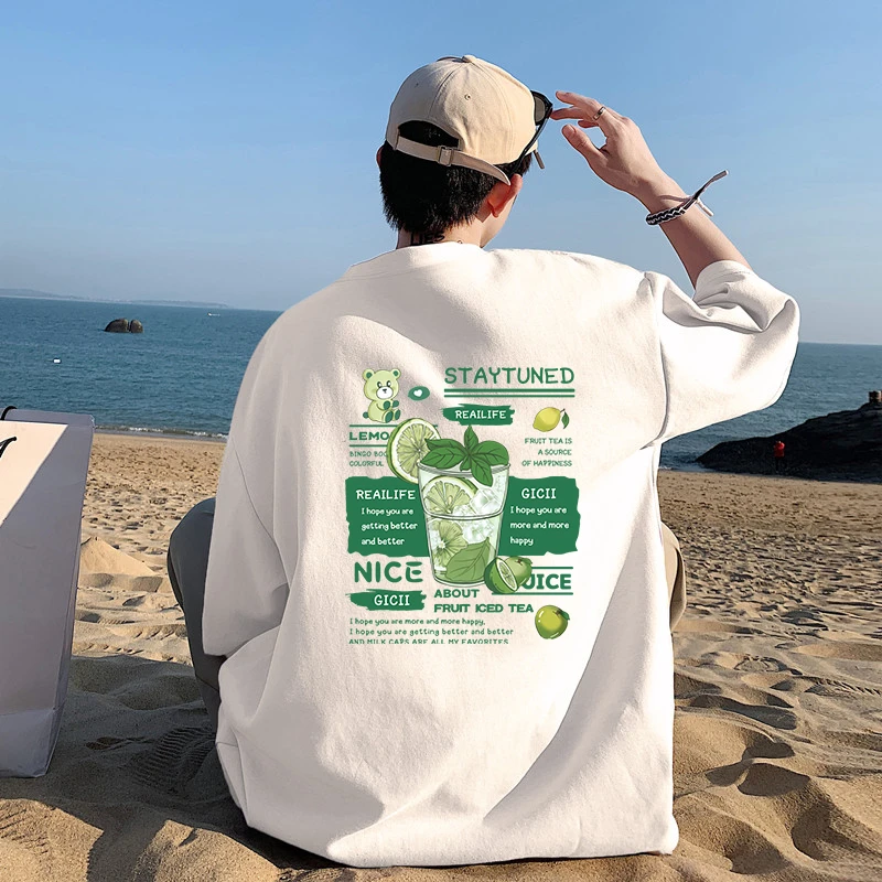 男女同款纯棉短袖t恤男夏潮流青少年学院风宽松休闲半袖体恤衣服