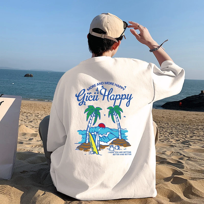 男女同款t恤男2025新款短袖夏衣服上衣纯棉宽松体恤半截袖打底衫