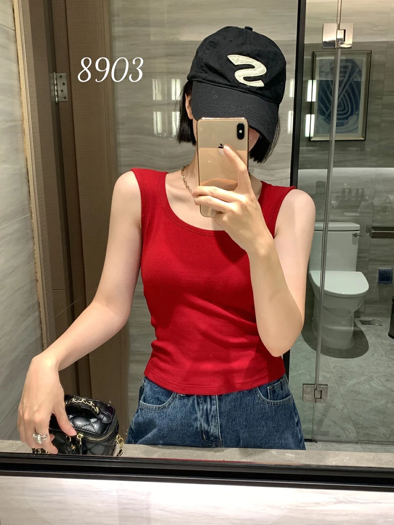 秋冬磨毛长款内搭背心吊带女带胸垫免穿文胸美背内衣  H8903