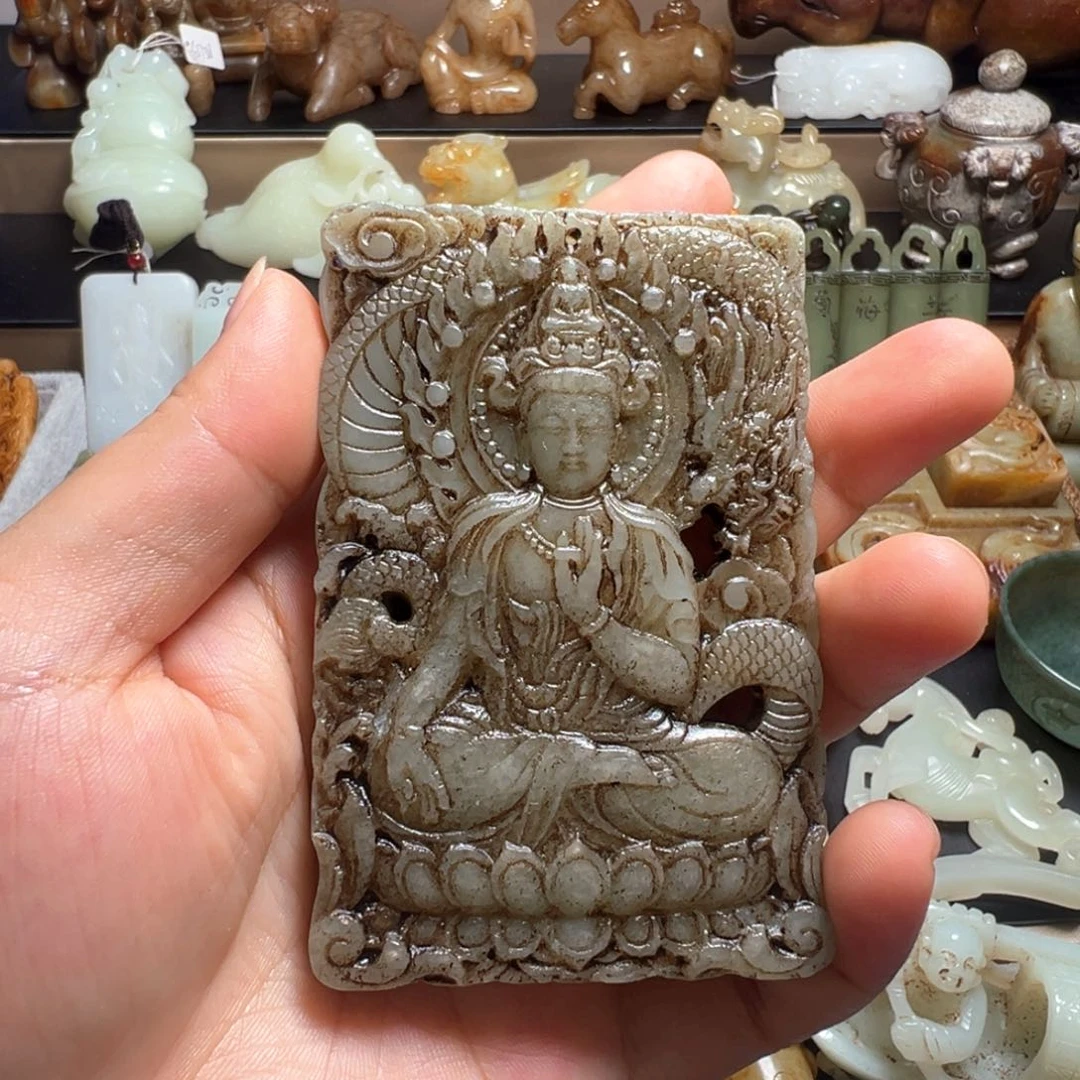 和田玉吊坠(不含链)未镶嵌