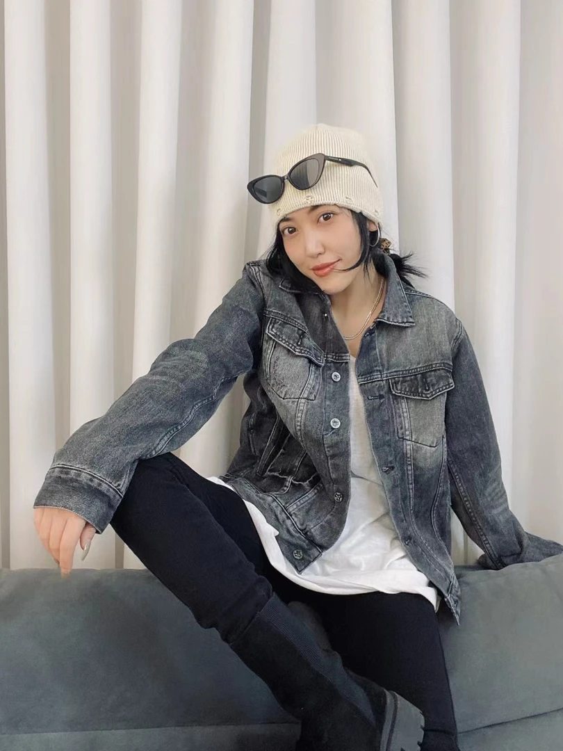 大婷子 FG·STUDIO福利款烫钻牛仔外套
