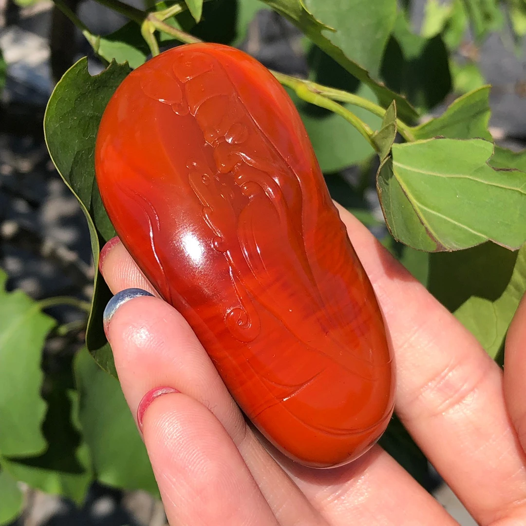 收藏级南红满色肉苏工精雕关公武财神73.8✖️41.1✖️20.5重92.49克