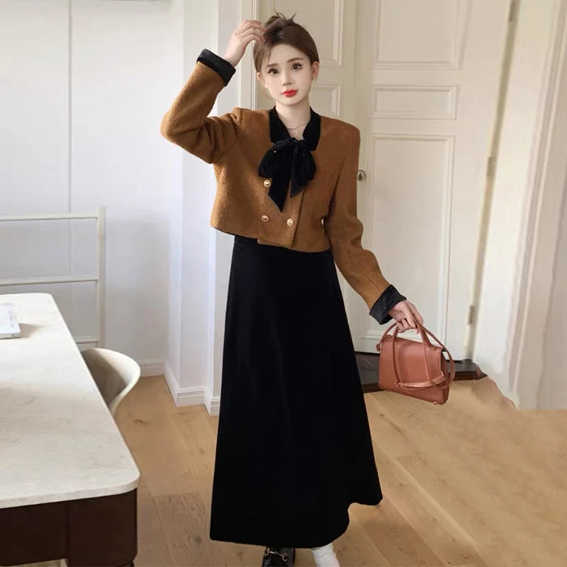 【加绒加厚】【两件套】新款高品质外套小香风独特两件套6420