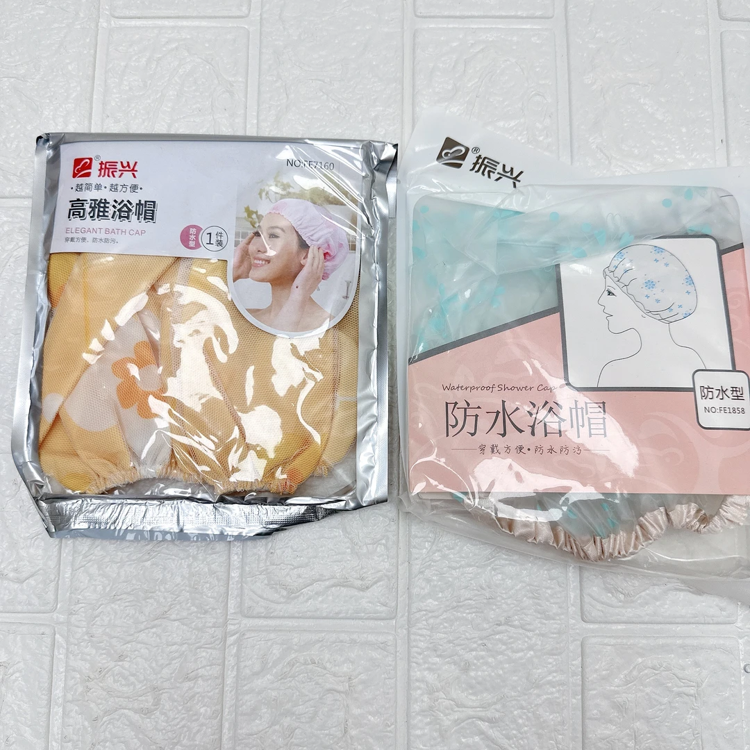 浴帽防水洗澡帽女款家用沐浴帽新款防湿头发套厨房防油烟加厚双层