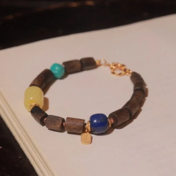 沉香沉香*幽兰手串*K金镶嵌PC22091608（多样性发其一）