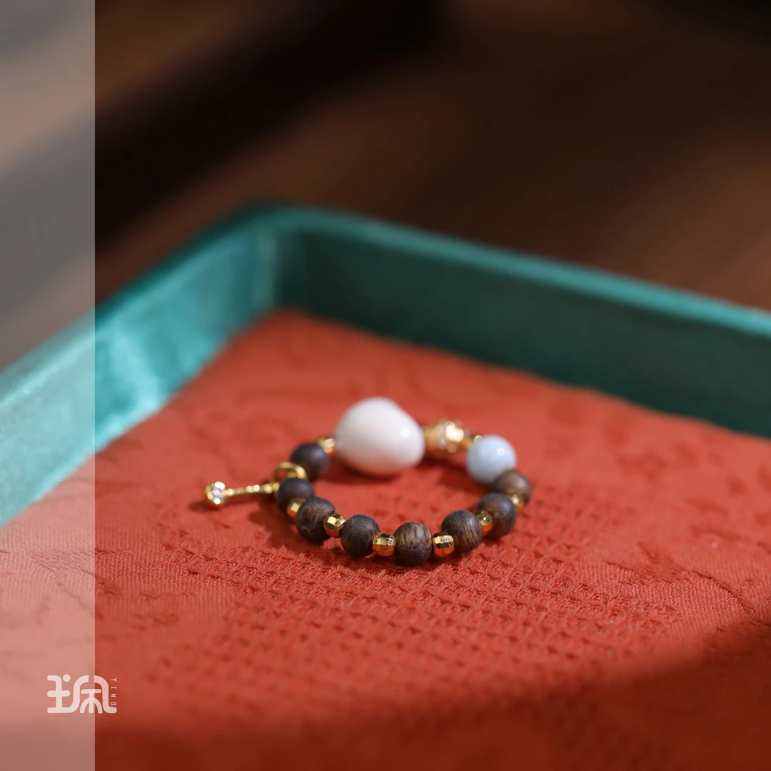 沉香心熙|沉香*925银镀金戒指*LYC24120130多样性发其一