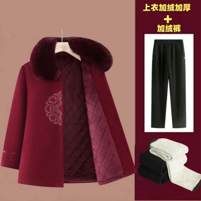 【省心穿搭】老年人秋冬装加绒外套女奶奶冬季新款保暖衣服中老年装