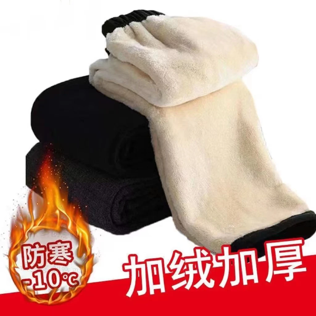 中老年妈妈装加绒加厚长裤老太太冬季奶奶装裤子老年人直筒休闲裤