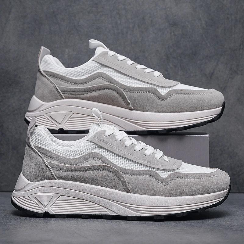 厚底运动鞋百搭高颜值轻便新款透气男鞋软底慢跑2023阿甘复古时尚