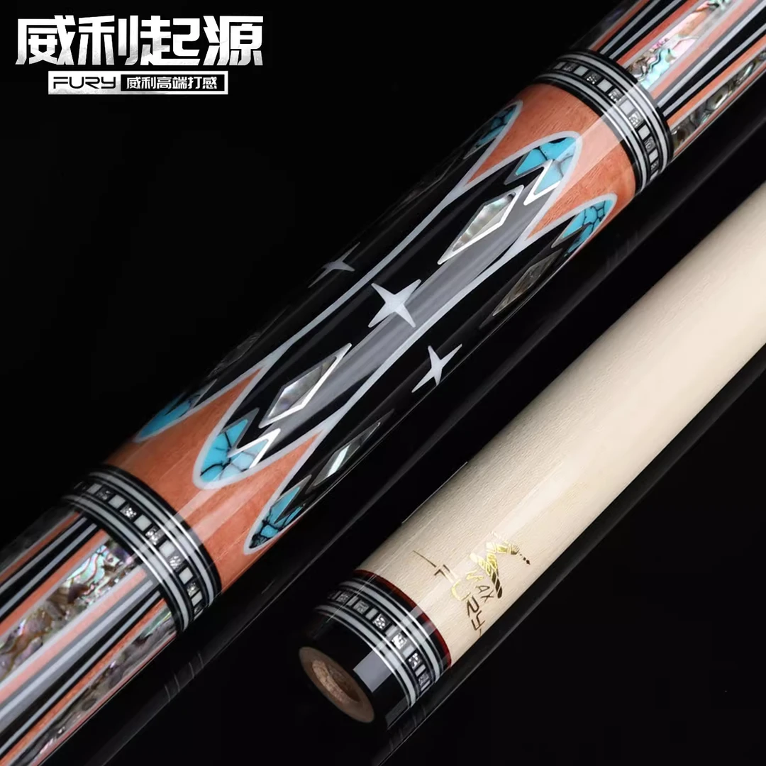 FURY威利兵主系列起源台球杆黑八九球杆手工杆美式桌球杆大头杆