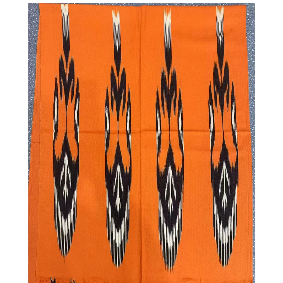 单独发货】巴郎赞新款时尚百搭气质艾德莱斯扎染显瘦棉花围巾