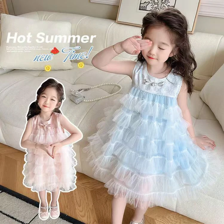 惜韩（131）连衣裙蓬蓬连衣裙夏季好看洋气小女孩