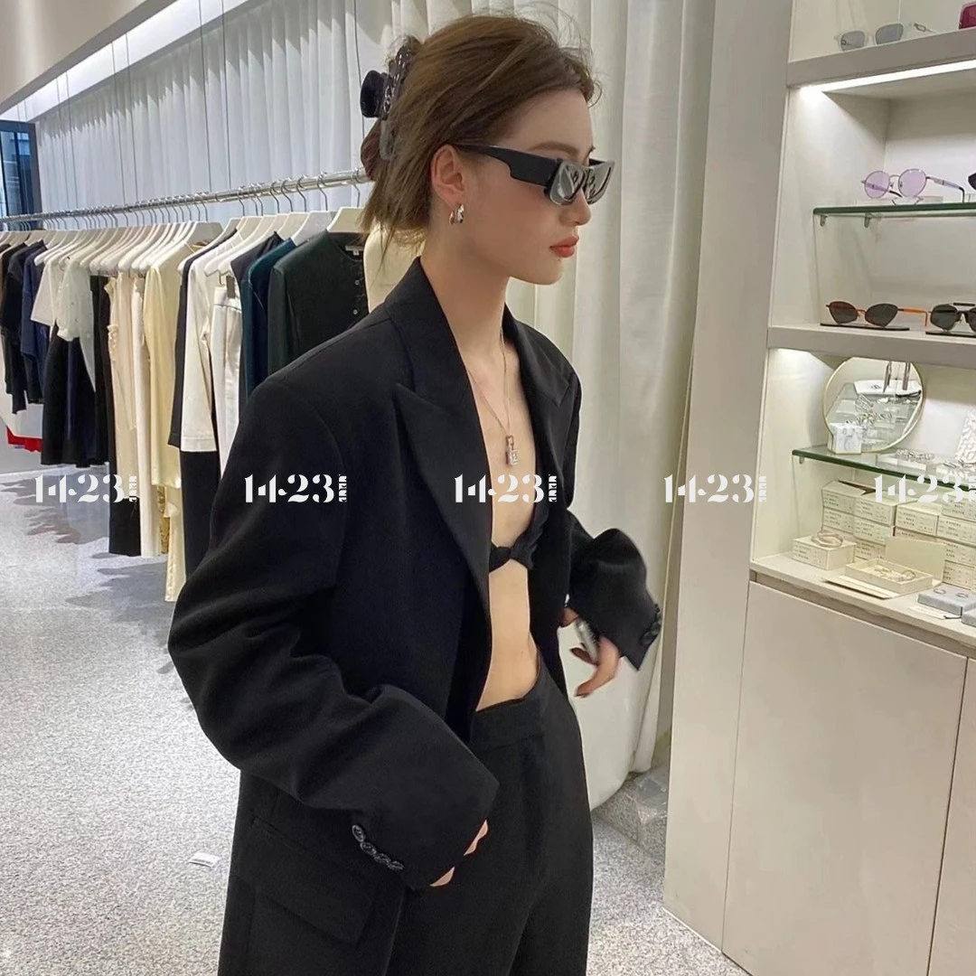 1423【黑暗荣耀】张天爱金晨同款标签宽松Oversize西装外套女装