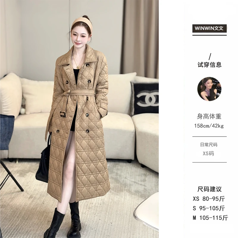 【奥家新宠】文文私服 秋冬时尚气质中长款显瘦棉服外套WWD4MF6518