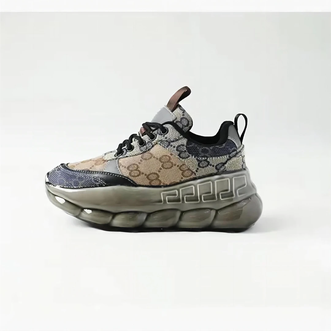 （达人专享）（不加绒）情侣款时尚系带减震增高花纹老爹鞋CA-0149