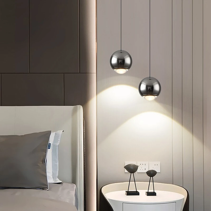 卧室床头小吊灯创意现代简约可升降客厅电视背景墙极简轻奢长线灯