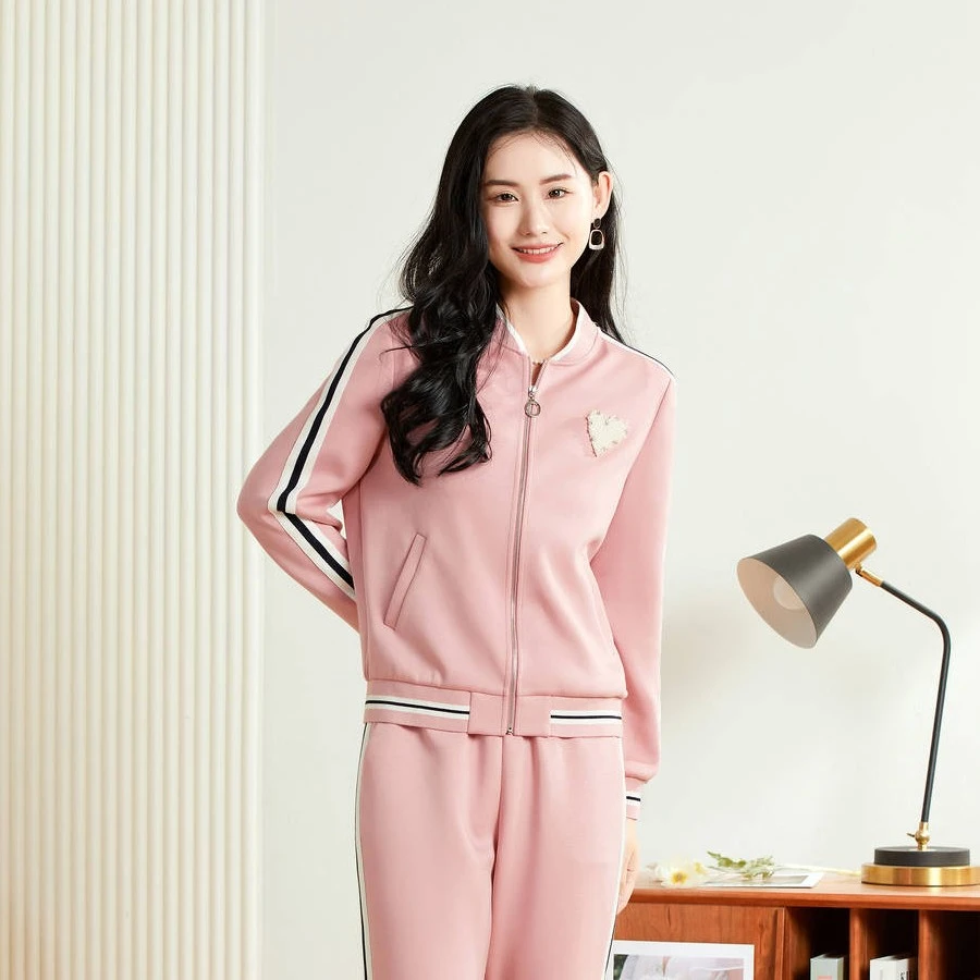 十二蓝 气质冬季宽松修身显瘦时尚短款长袖两件套7C63510280