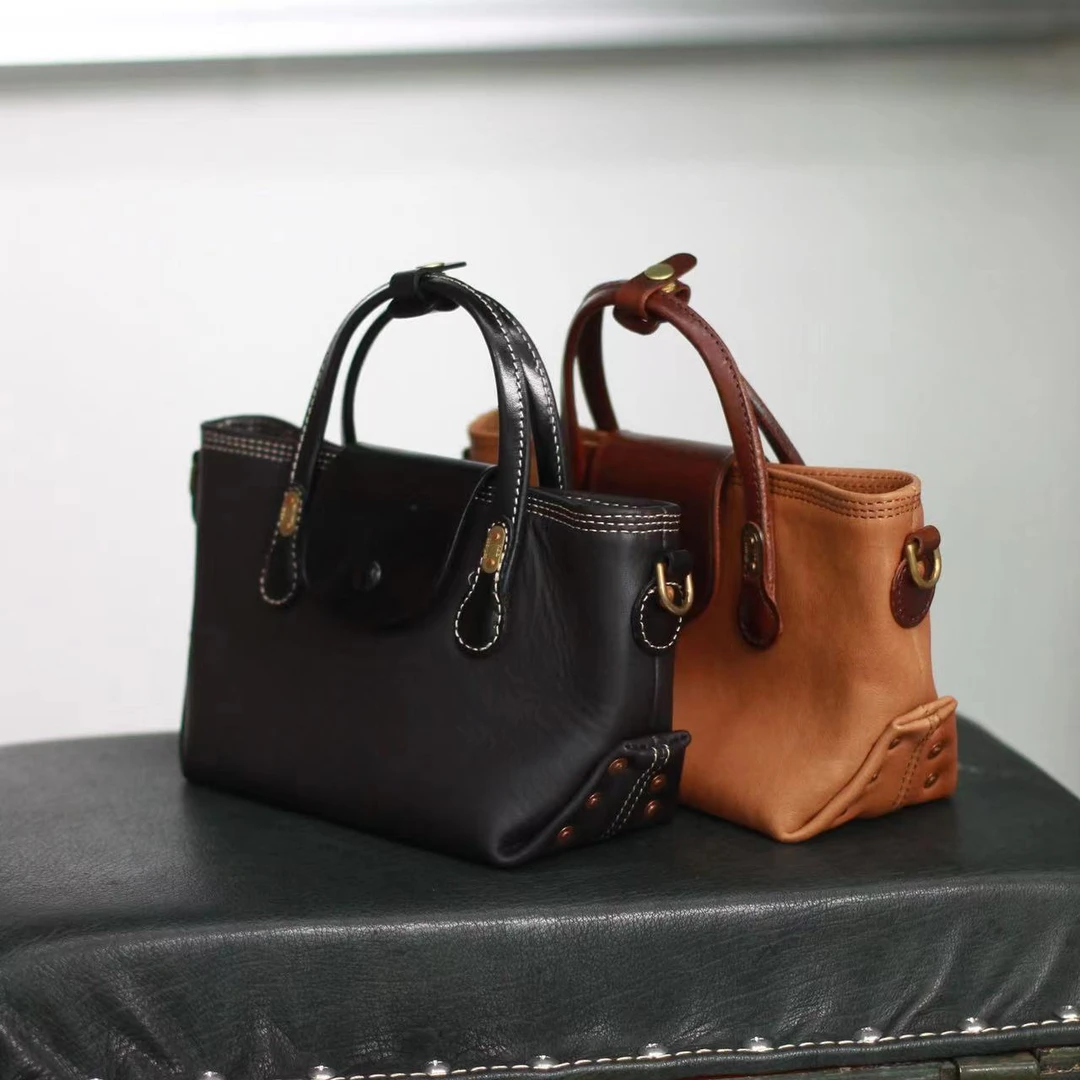 TSD-新款手工皮具经典复古百搭香榭丽斜挎包单肩包女包手提包8432