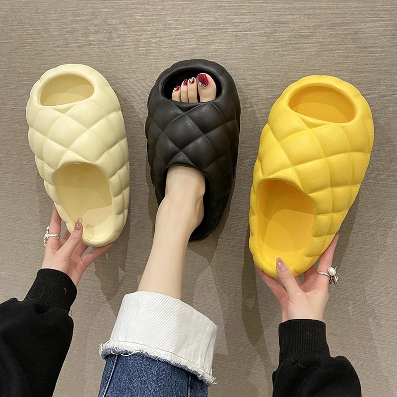 踩屎感厚底可爱拖鞋女夏季时尚外穿卡通菠萝网红防滑eva沙滩凉拖