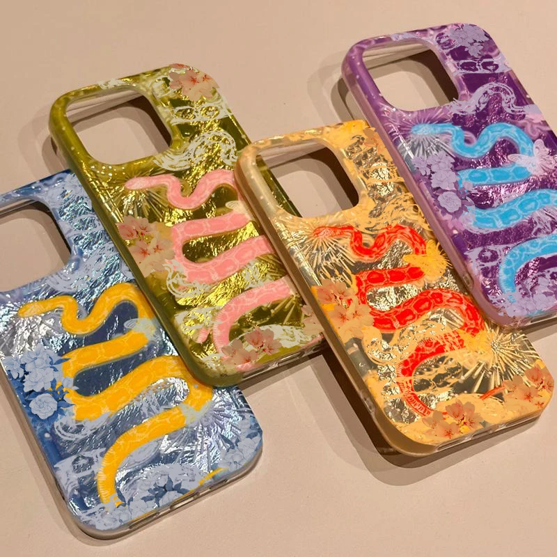 【卖卖壳】2025暴富好运蛇适用苹果16promax手机壳15/14漩涡13/12/1