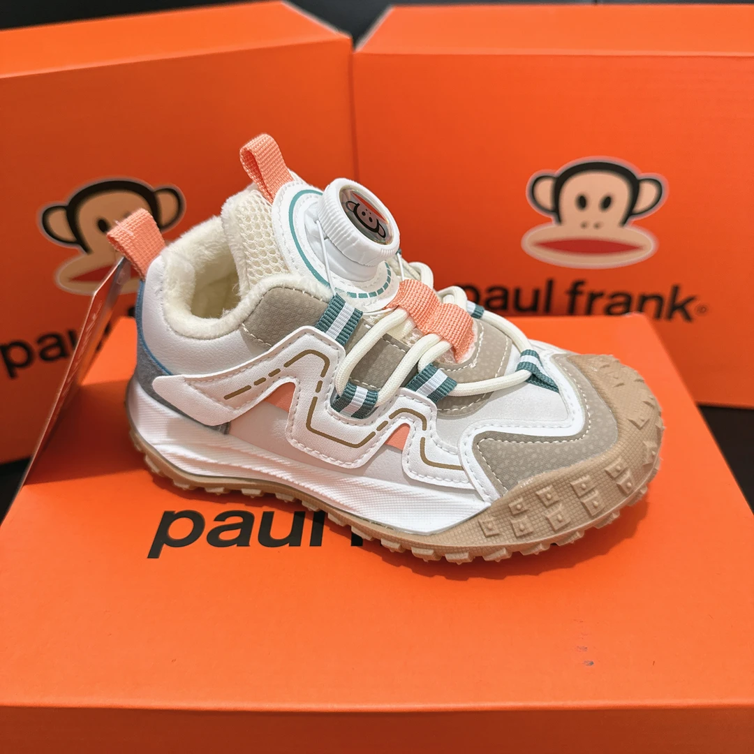 2090大嘴猴休闲时尚科技旋钮加绒童鞋