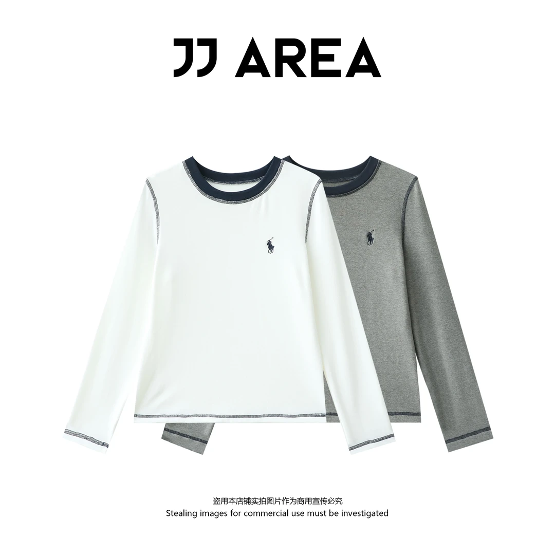 【JJ AREA】娇娇“撞色明线T3.0”秋冬韩版时尚显瘦长袖T恤百搭打底衫