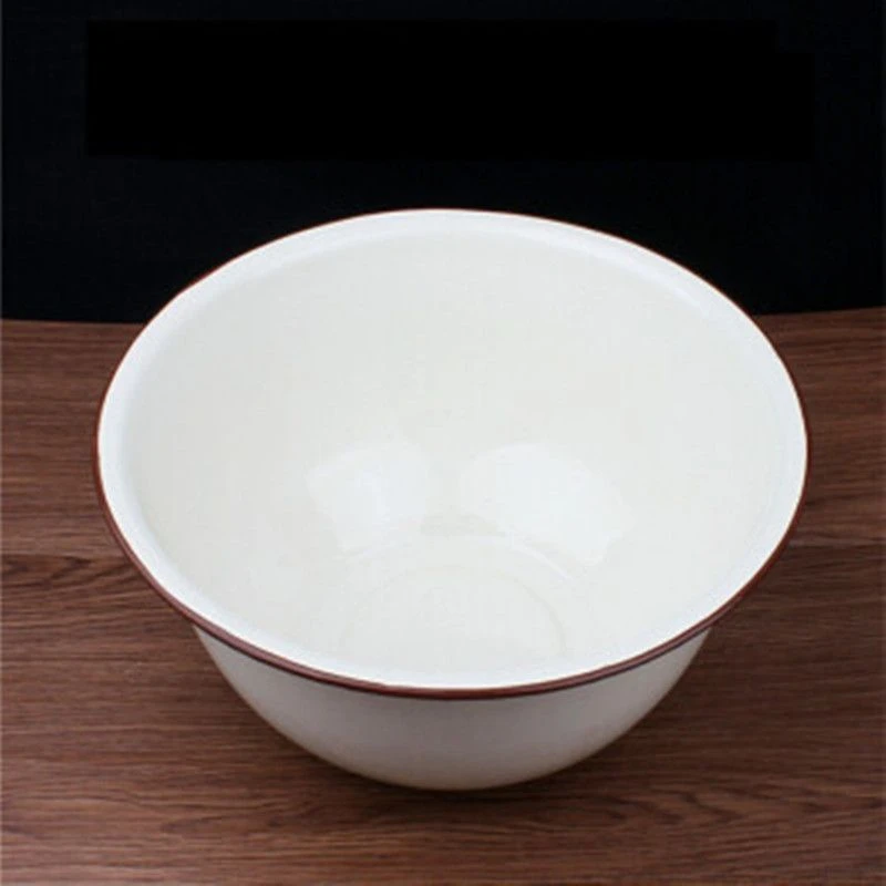 14-26cm搪瓷碗素色加深搪瓷沙拉搅拌碗汤碗怀旧搪瓷汤盆家用陶瓷