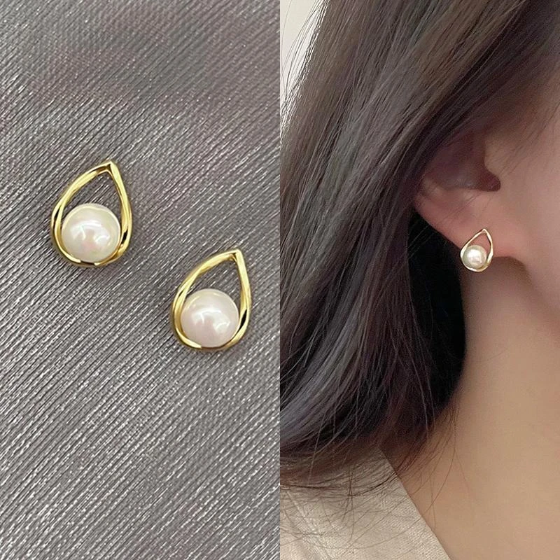 耳边的梦 小水滴 925银针耳钉精致简约珠珠通勤百搭防过敏耳环女