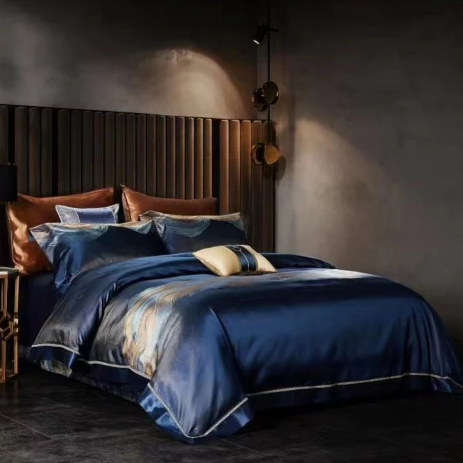 【新款真丝色织】色织重磅真丝桑蚕丝别墅中式美式法式高端床品