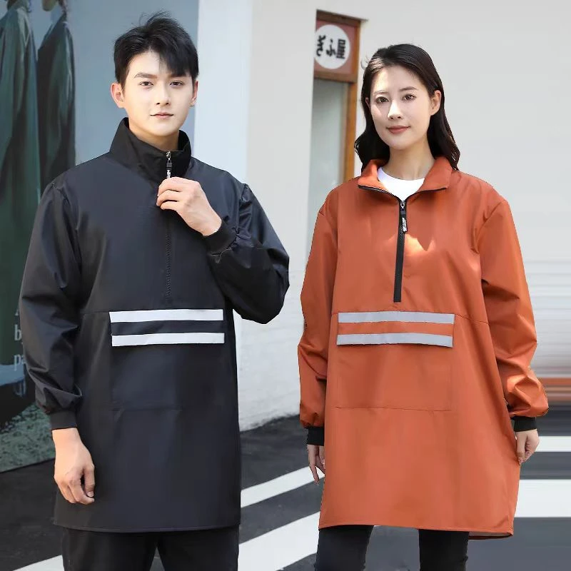 2024新款围裙罩衣 男女同款干活大码工作服 防水防油防污正穿衣