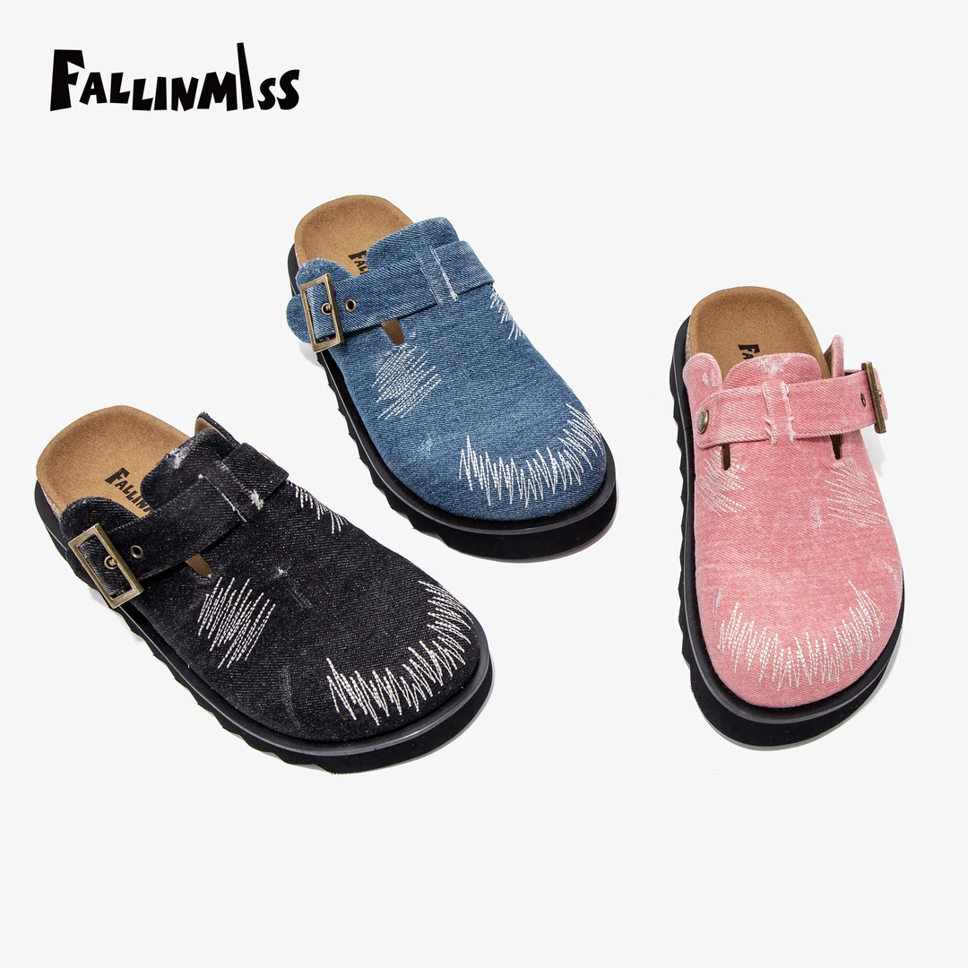 【晶咕甄选】A568非谜勃肯鞋包头拖鞋24新款厚底百搭休闲软底凉拖.