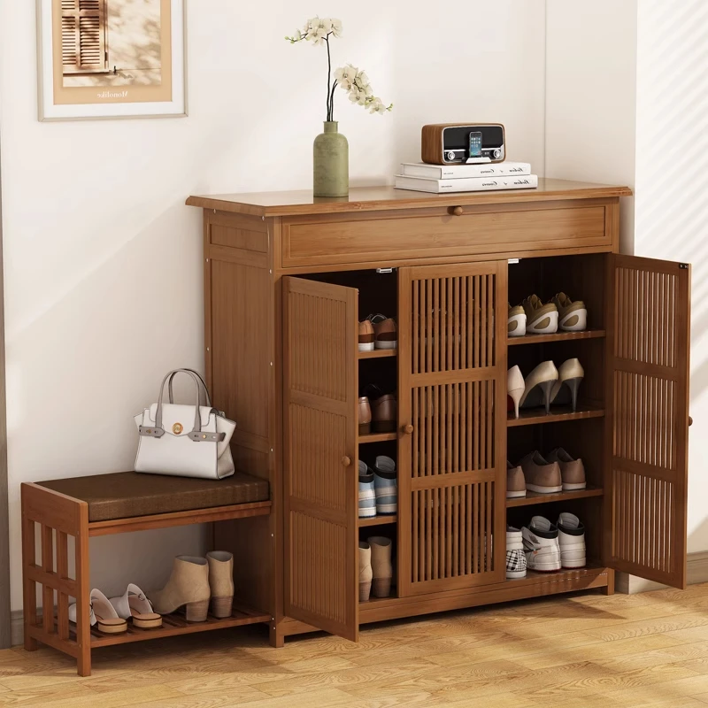 入户门口鞋柜楼道鞋柜柜网红实木门外超薄家用鞋子收纳门口鞋柜