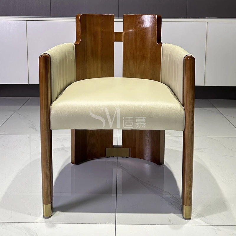 现代中式酒店会所大堂休闲单人沙发洽谈接待会客售楼处洽谈沙发椅