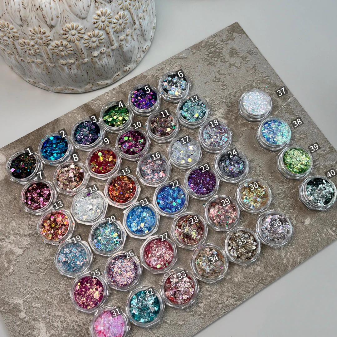 樱禾YHH，多色美甲亮片，变色龙亮片特推1-40号【亮片整套40个】