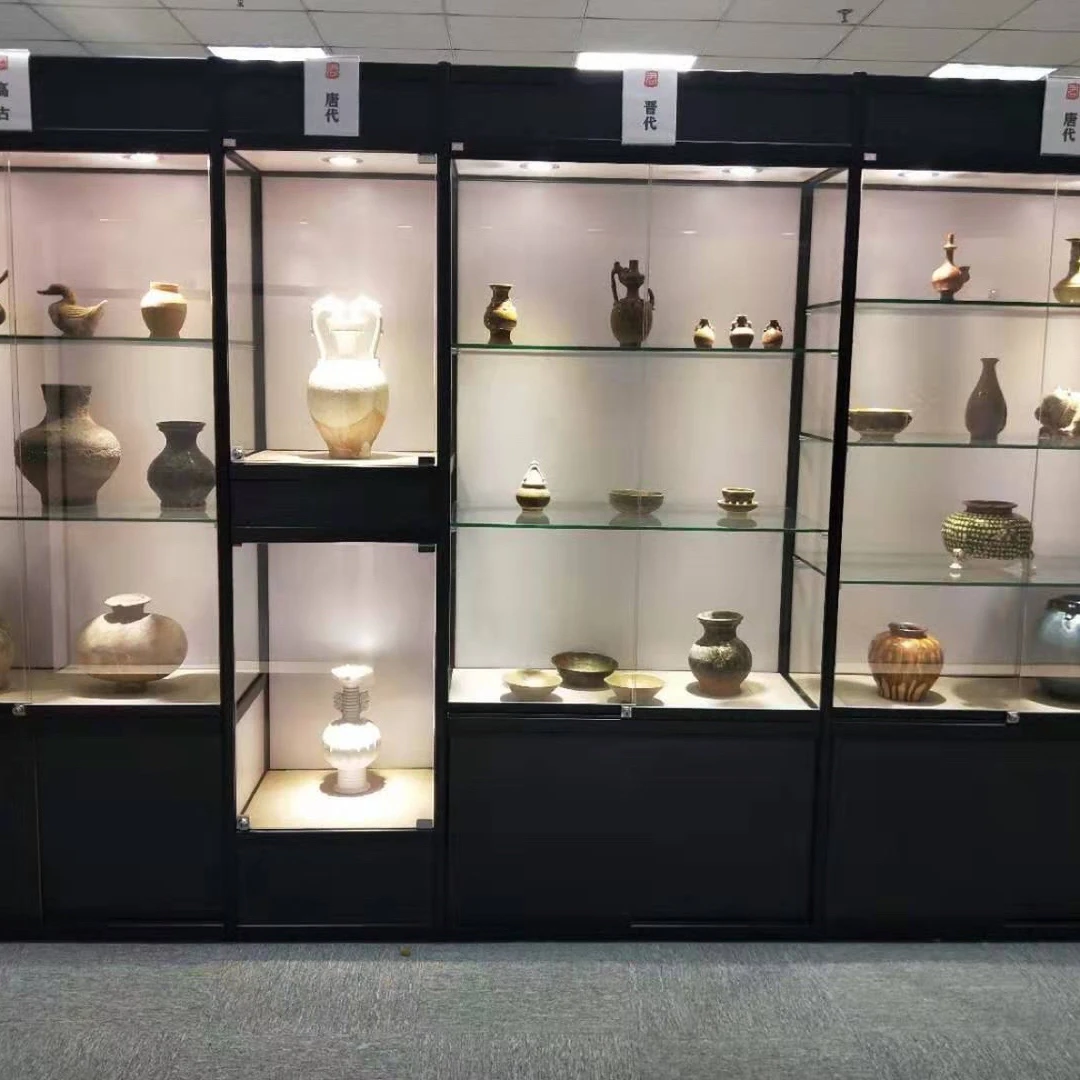 古玩古董展示柜玉器收藏品陈列柜定做独立珠宝展示柜模型玻璃柜台